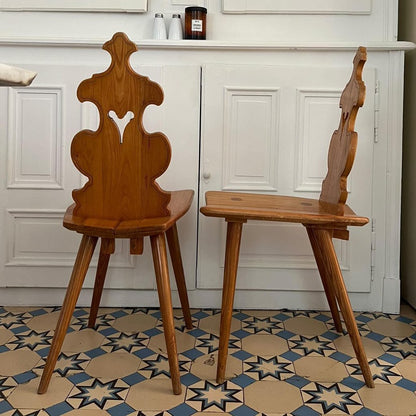 Set of 4 Chairs from the French Alps