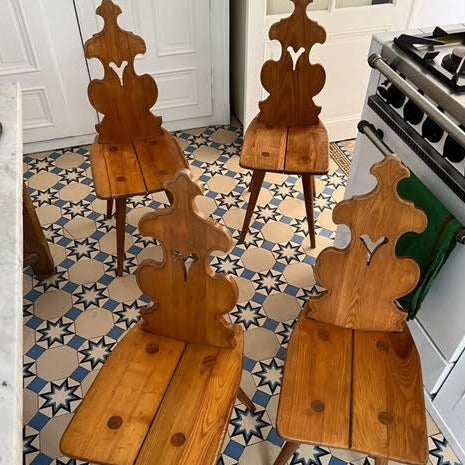 Set of 4 Chairs from the French Alps