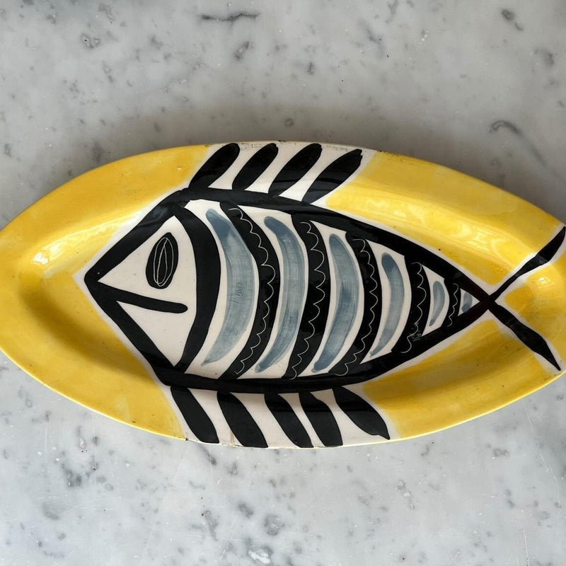 Ceramic Fish Platter by Jacques Douchain