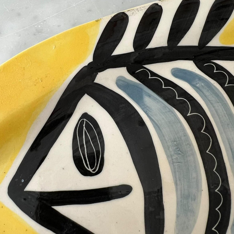 Ceramic Fish Platter by Jacques Douchain
