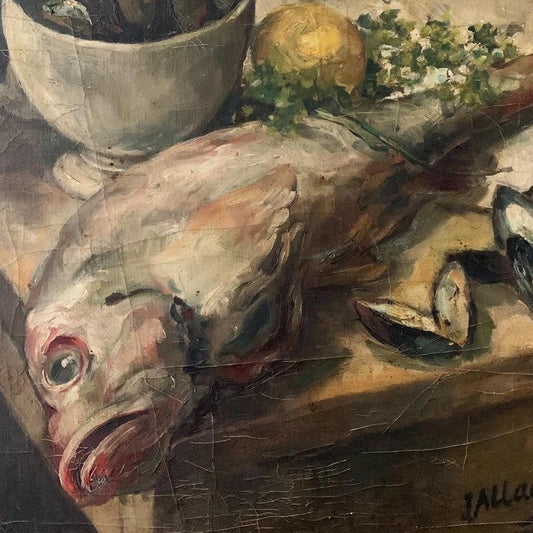 Unframed Oil on Canvas - "Fish"