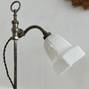 Adjustable Table Lamp with Nickel Plate Opaline Reflector
