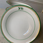 Green and White Footed Dish