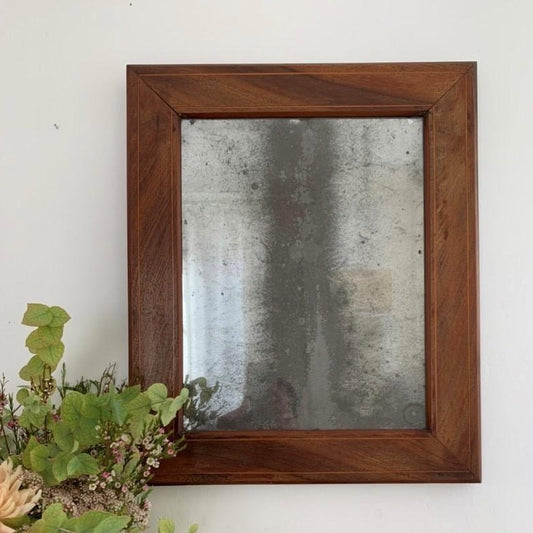 Wood Framed Mercury Mirror-Lots of Age