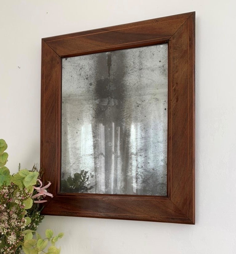 Wood Framed Mercury Mirror-Lots of Age