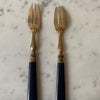 Navy Blue Bakelite Forks (12 in original box)