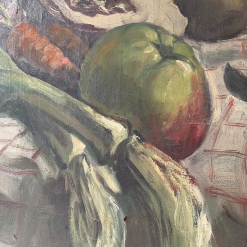 Unframed Oil on Canvas - "Vegetables"