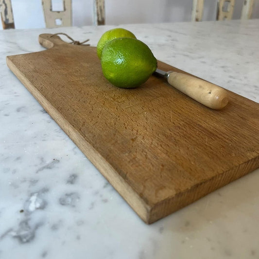 Vintage French Single Piece Wooden Cutting Board