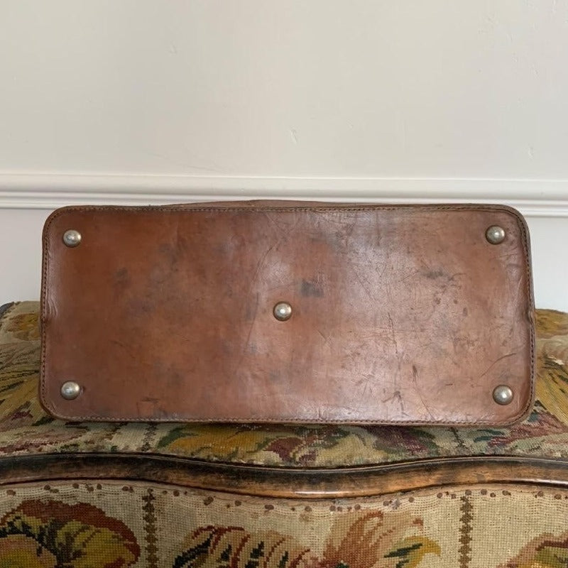 Large Leather and Canvas Bag