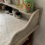 Marble Bathroom Table with Shelf and Gallery