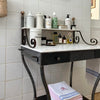 Metal and Marble Bathroom Table