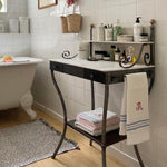 Metal and Marble Bathroom Table