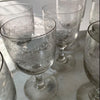 Set of 10 Acid-Etched Wine Glasses