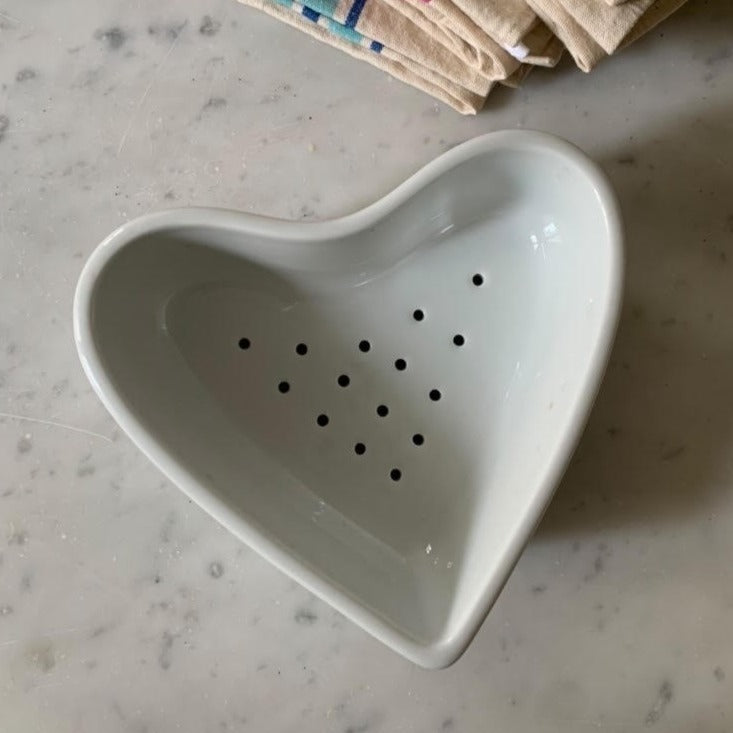 Heart Shaped Perforated Dish for Cheese Making