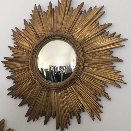 Gilt and Wood Starburst Mirror