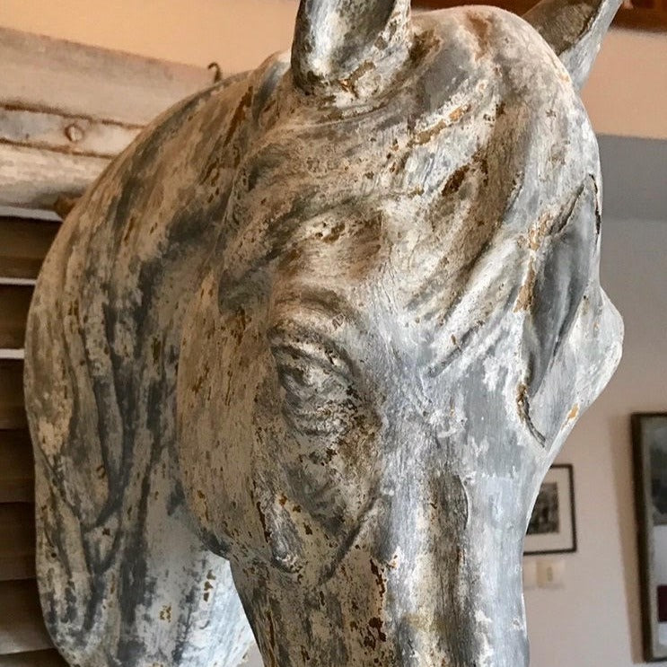 Zinc Horse Head from Butcher Shop