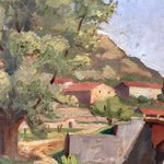 Oil on Board - Two-Sided Painting - Provence with Inscription