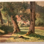 Oil on Board - French Countryside (Signed and Dated)
