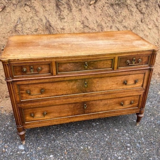 Period Walnut Chest with 4 Drawers