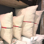 Red Line Square Pillow