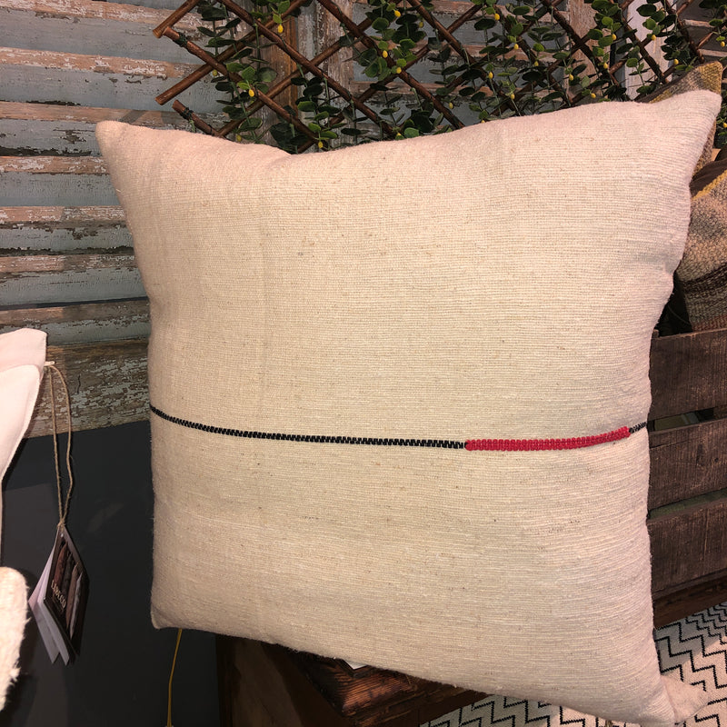 Red Line Square Pillow