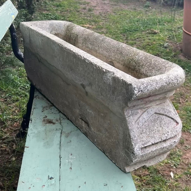 Stone Planter with Flat Back