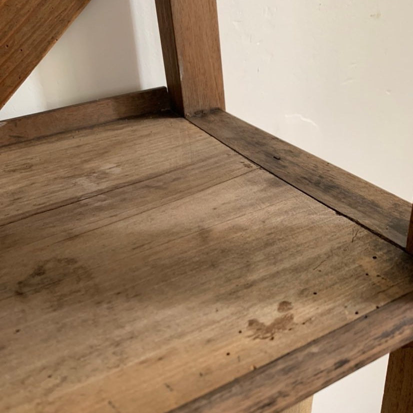 Walnut & Oak Book Shelves with Tapered Legs