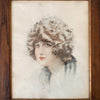 1920’s Flapper Girl- Watercolor Framed