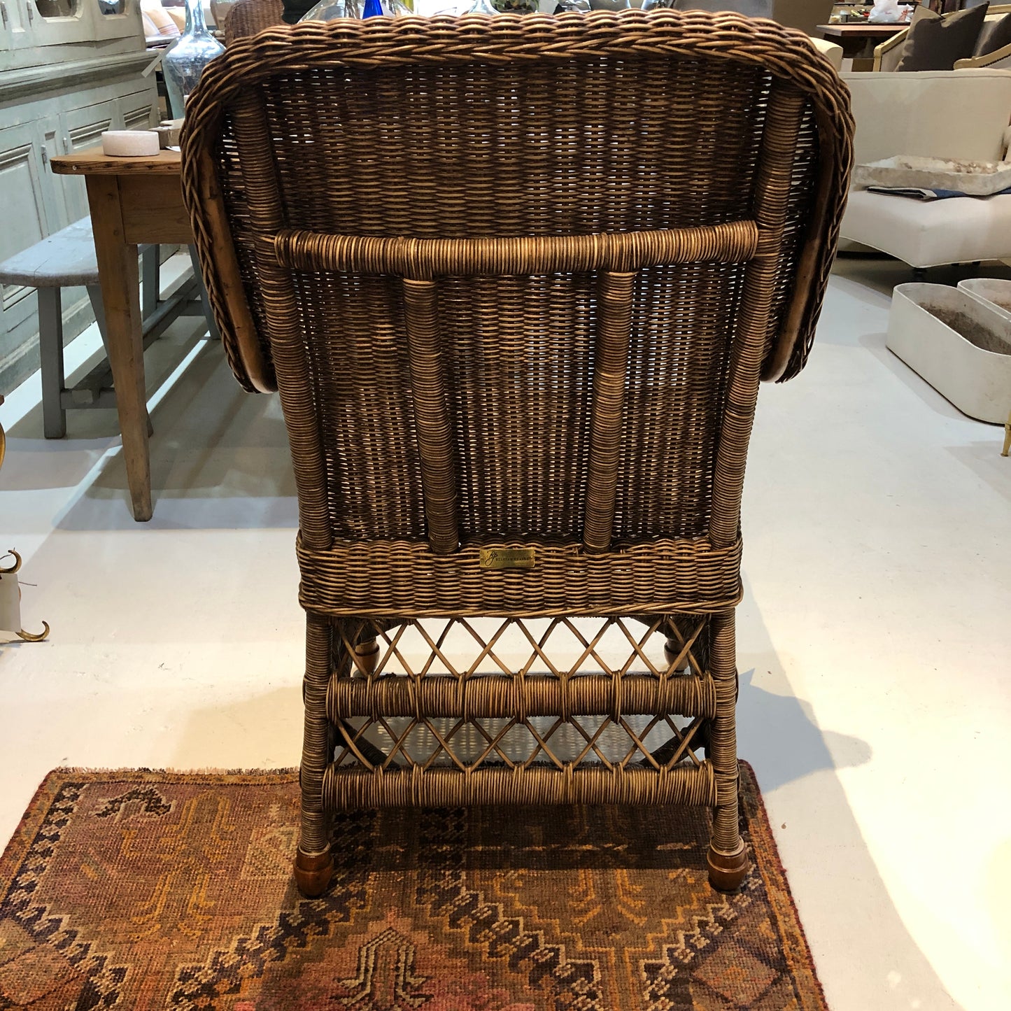 Mimi Rattan Arm Chair, by Belgian Pearls