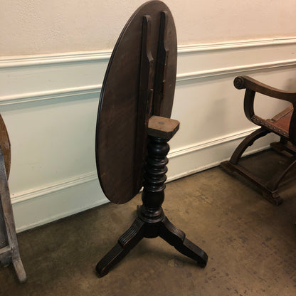 Ebonized Mahogany Tilt Top Table