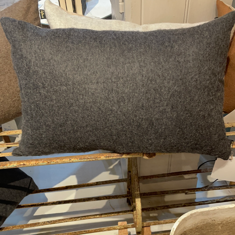 Alpaca & Linen Cushion - Charcoal