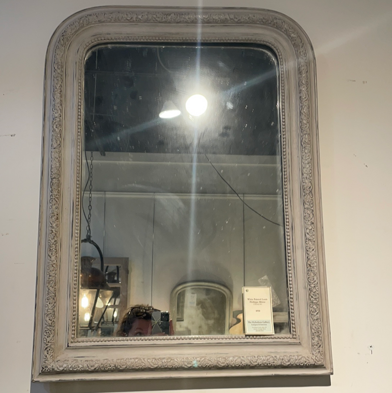 White Painted Louis Philippe Mirror