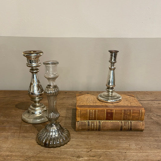 Mercury Glass Candlestick