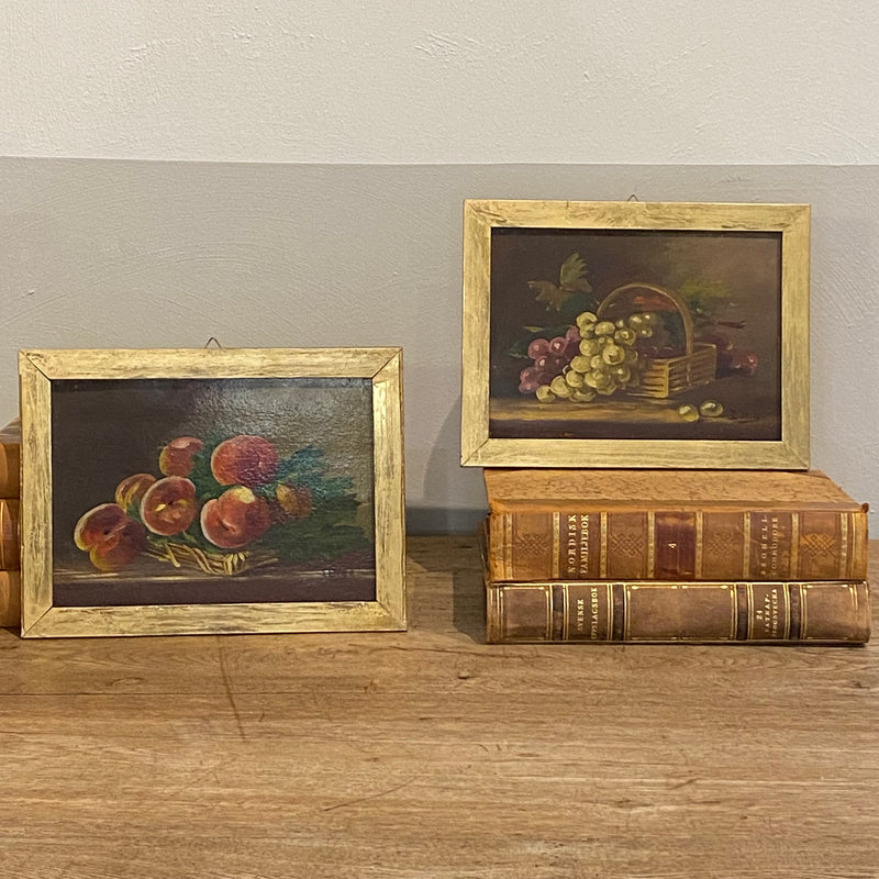 Small Framed Painting - Peaches and Grapes