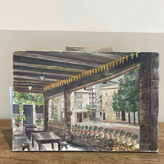 Unframed Oil on Canvas - Restaurant