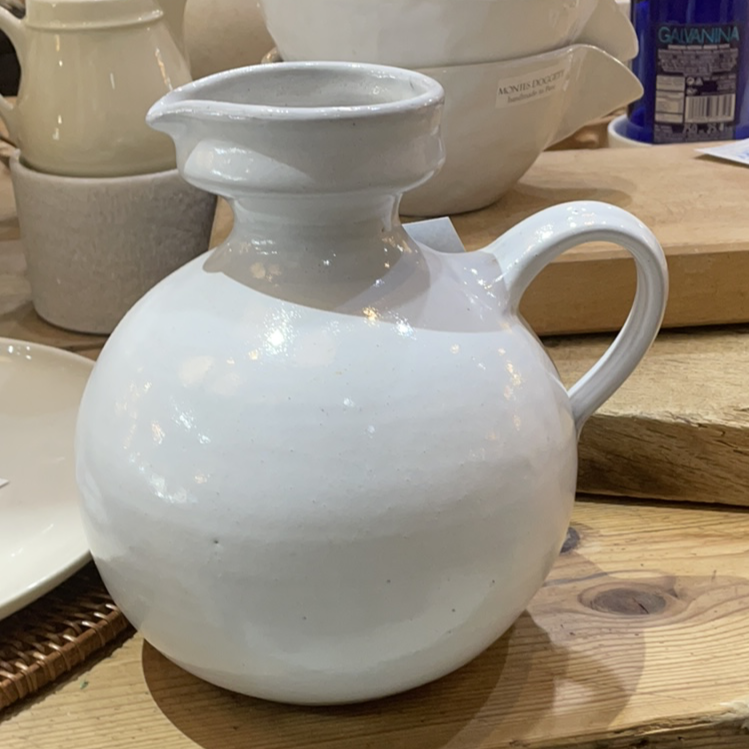 Ceramic White Pitcher