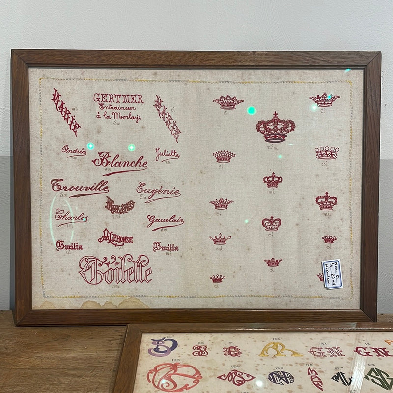 Embroidery Samples - New Frames and glass