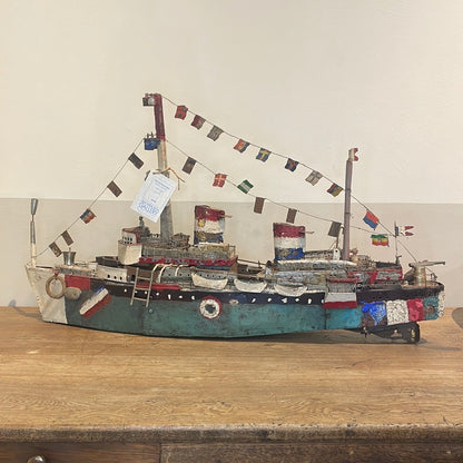 Folk Art Model Boat