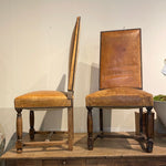 Pair of Leather chairs with nail Heads