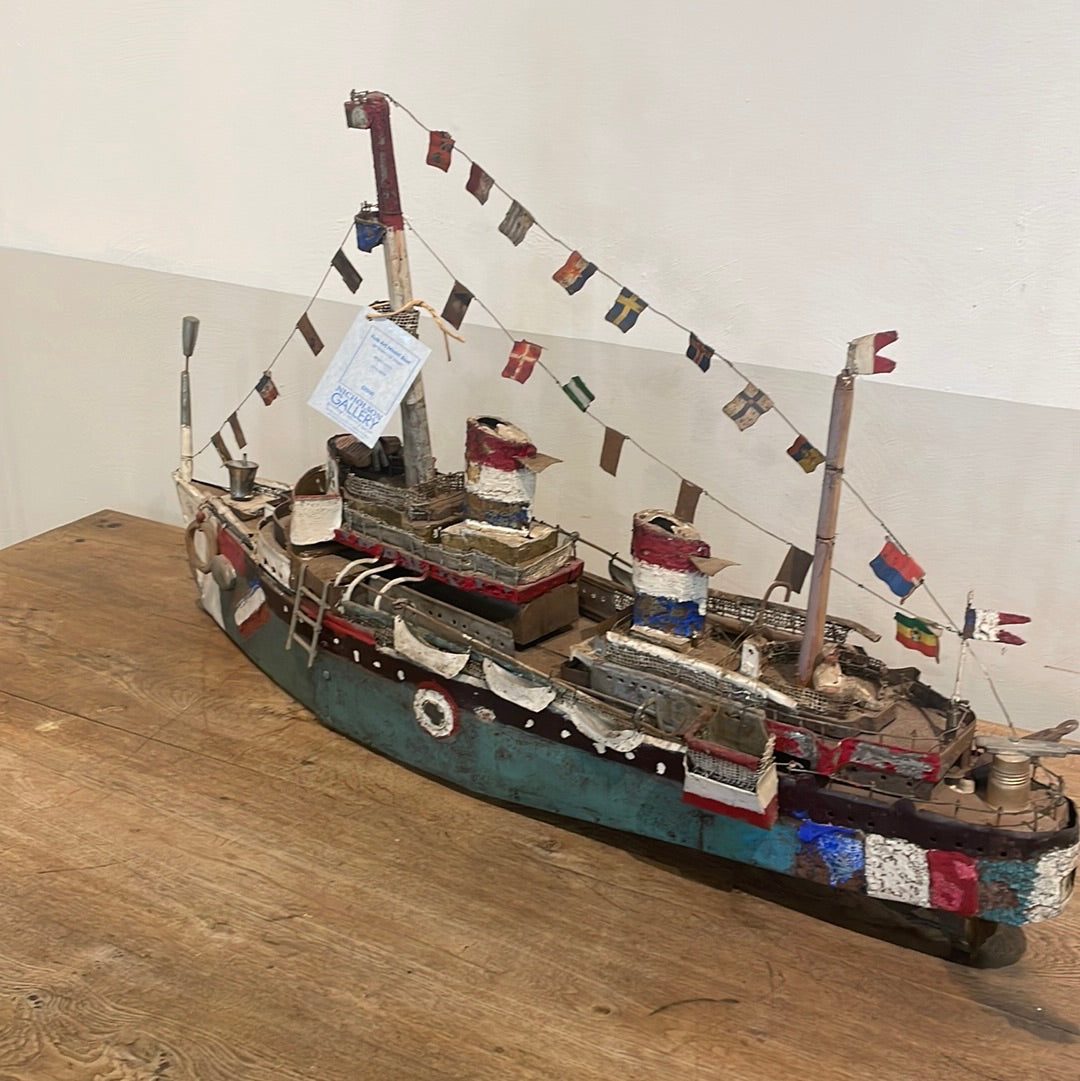 Folk Art Model Boat