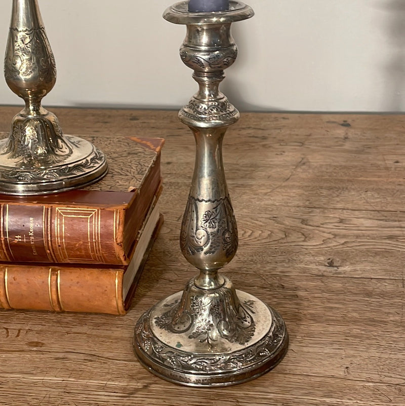 Pair of Silver Candlesticks