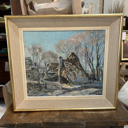 Painting "Avignon House Under Snow"