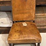 Pair of Leather chairs with nail Heads
