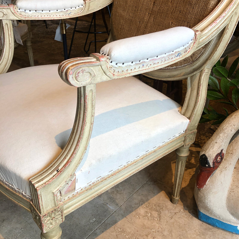 Pair Of Louis XVI Style Arm Chair