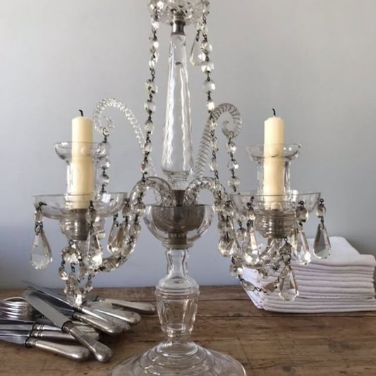 Pair of Crystal Candelabra